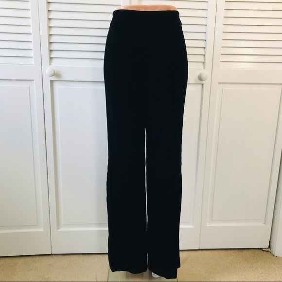 GIORGIO ARMANI Blue Velvet Viscose Blend Trousers Size Large - Picture 8 of 13